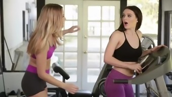 Lana Rhoades Works Out At The Gym With Her Friend