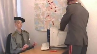 Military Officers Fucks His Sexy Secretary On Her Desk