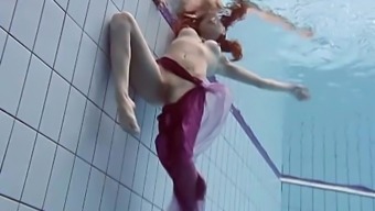 Smoking Hot Russian Redhead Ala In The Pool