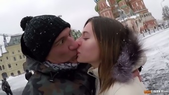 Lewd Buddy Meets Up Cute Hottie On The Red Square And Fucks Her In The Hotel