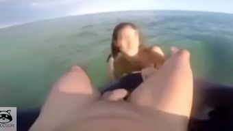 Pai - Italian Girl Performs A Blowjob In The Sea At Two Lucky Strangers