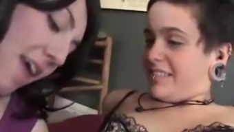 Nasty Lesbian Chicks Use A Strap-On To Make Each Other Cum
