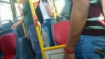 Ass In Jeans On The Bus