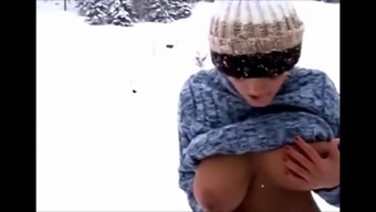 Busty In The Snow