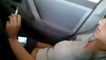 Girl Masturbating In A Car Near Aeroporto