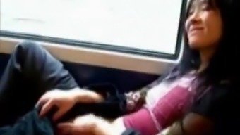 Hot And Horny Bitch Is Getting Naked In A Public Bus.