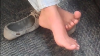 Impersonal Indian College Teenage Feet At Library