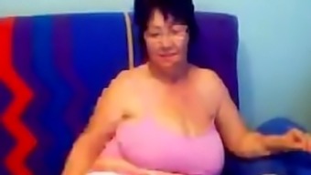 Old Chubby Granny With Big Sagging Tits On Sk