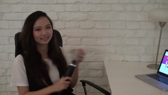 Asian Teen Having Intense Orgasm With Magic Wand