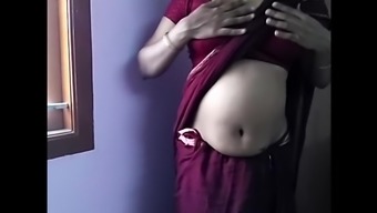 Tamil Aunty In Saree Hot Teasing
