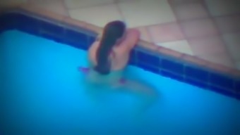 Teen Girl Caught Masturbating In Pool