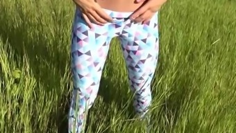 Step Sister Seduced Step Brother With Yoga Pants Outdoor - Stepmom Wants
