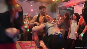 Lucky Guys Finally Talked Naughty Chicks Into Banging With Them