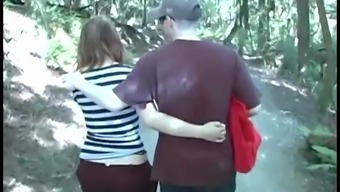 Amateur Couple Goes For A Hike And Fucks In The Woods