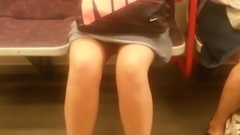 Upskirt In Train