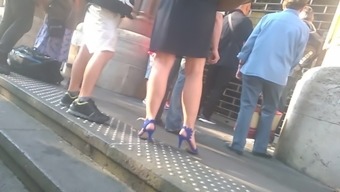 Sexy Legs And Blue Heels