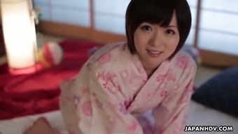 Two Perverts Enjoy Toying Hairy Pussy Of Sexy Milf In Kimono You Asakura