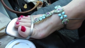 New Pedi And Putting On My New Ankle Straps