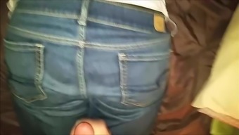 Cum Shot On Her American Eagles Jeans