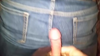Cum Shot On Her American Eagles Jeans