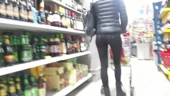 Small Round Sexy Ass In Supermarket