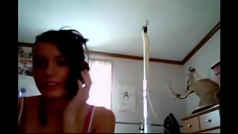 Gorgeous Brunette Masturbates On Skype Cam While Talking On 