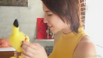 Teen Rubs Her Cunt With Pokemon
