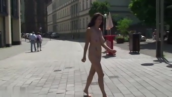 Big Tits Babe Walks Around In The Nip 
