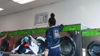 Latin Teen Vpl At The Laundromat 