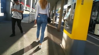 Teen With Great Bubble Ass In Tight Jeans