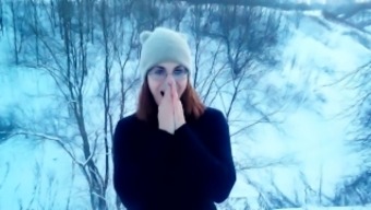 Hot Blowjob And Sex In Outdoor Snow