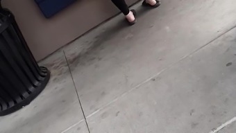 Caught Skinny Girls Fat Ass At Atm 
