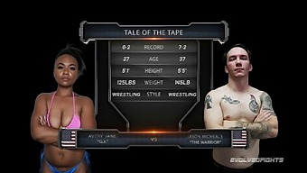Avery Jane Wrestling Vs Jason Michaels Taking That Hard Cock