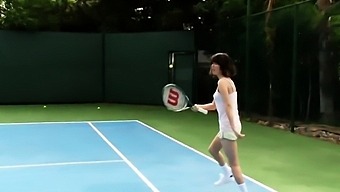 Asian Stepsisters Take A Tennis Break