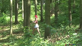 Kinky Outdoors Video With Sexy Cristal Caitlin Teasing In The Woods