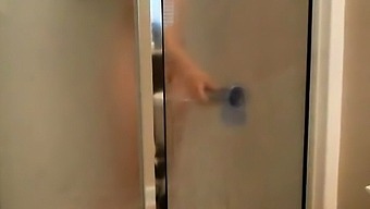 Busty Teen Having Fun Riding A Dildo In The Shower