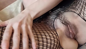 Black Fishnets On My Bare Pussy