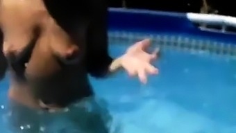 Saggy Tits, Big Nipples, Naked Splits In Pool