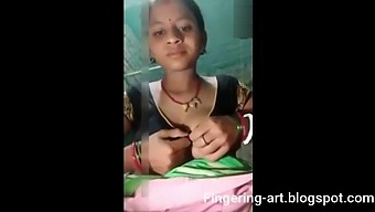 Village Bhabhi Fingering And Squeezing Her Boobs
