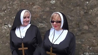 Nuns Fuck With The Monk In Crazy Threesome Fetish
