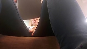Horny Girl Masturbte Right In Airport Toilet