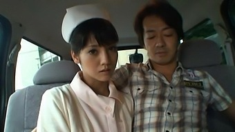 Asian Nurse Enjoys Sucking A Stiff Dick In Back Of The Car