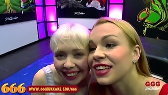 Cute Blonde Piss Partners Swallow Cum With Rebeka Black