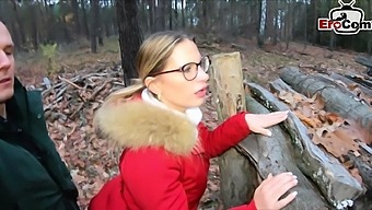 German Blonde Milf At Forest Sexdate Pov