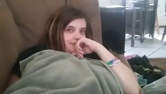 Siblings Masturbate On The Couch While Dad Is In The Room
