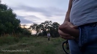 A Man Flashes A Dick To An Unfamiliar Beautiful Girl