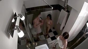 Hidden Cam - Threesome Shower