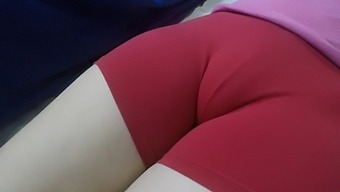 My Red Shorts Hiding My Tight Pussy Mound.