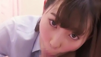 Pretty Japanese Chick Mitani Akari Blows Her Lucky Patient