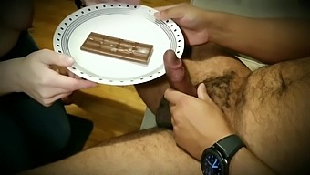 Collared Slave Sucks Cock And Eats Cum Off Vandover - Candy Bar